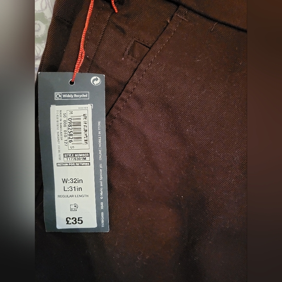 BRAND NEW M&S Chino Trousers - Picture 2 of 7